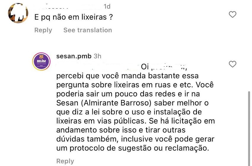  Pessoal das mídias sociais da Sesan, em Belém, liga o botão do f*d*-s* e trata mal a todos na internet