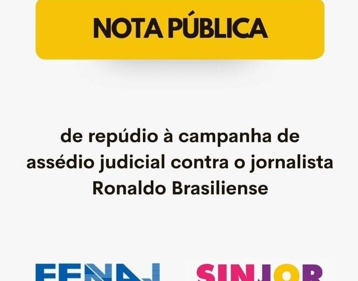  Sinjor-PA e Fenaj publicam Nota Pública de apoio ao jornalista Ronaldo Brasiliense condenado por publicações sobre família Barbalho